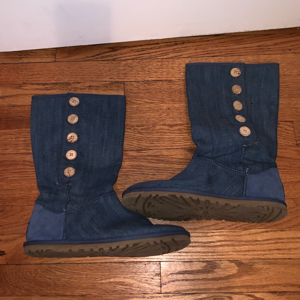 tall denim ugg boots
